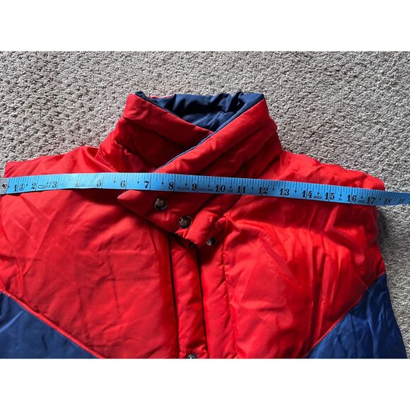 MOUNTAIN PRODUCTS Wenatchee Washington Vintage Red and Blue Down Vest M - Picture 13 of 13